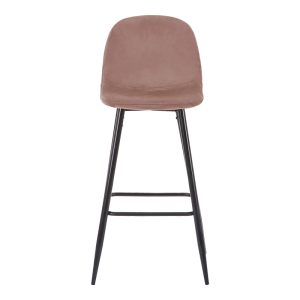 327 000015 3 7 Bar stool medium height Bella pakoworld rotten apple velvet-black metal leg 41x47x93cmIndoor furniture > Bar stools