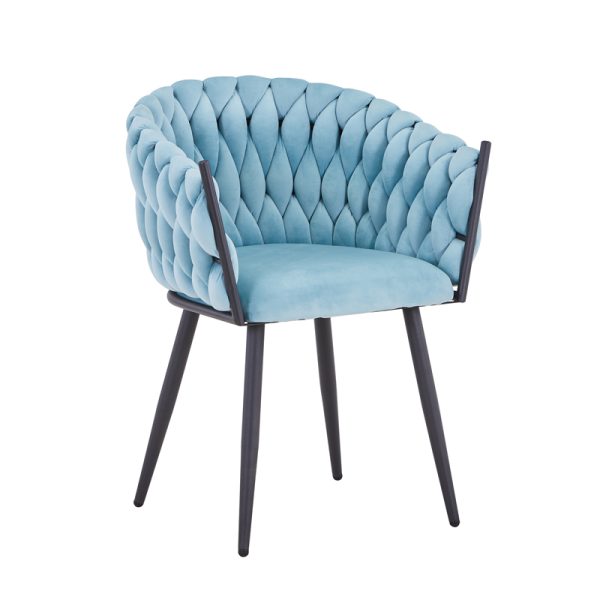 327 000023 10 Vivian armchair pakoworld siel velvet-leg black metal 61x55x80cmSPRING OFFERS