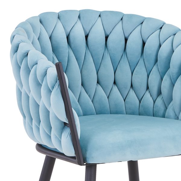 327 000023 4 7 Vivian armchair pakoworld siel velvet-leg black metal 61x55x80cmSPRING OFFERS