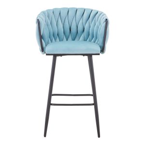 327 000026 3 6 Vivian bar stool pakoworld siel velvet-leg black metal 57x50x100cmIndoor furniture > Bar stools