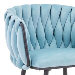 327 000026 4 6 Vivian bar stool pakoworld siel velvet-leg black metal 57x50x100cmIndoor furniture > Bar stools