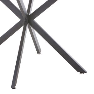 327 000028 3 7 Stoyen I pakoworld table white marble-beige ceramic-black metal D120x75cmIndoor furniture > Dining Tables