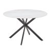 327 000028 9 Antoro pakoworld table glass and metal legs in black shade D80x75cmIndoor furniture > Dining Tables