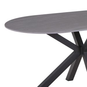 327 000030 3 2 Makrey table pakoworld gray marble ceramic-black metal 160x90x75cmIndoor furniture > Dining Tables
