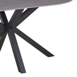 327 000030 4 2 Makrey table pakoworld gray marble ceramic-black metal 160x90x75cmIndoor furniture > Dining Tables