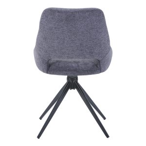 327 000032 3 10 Luciano I pakoworld swivel chair in anthracite fabric-metal leg black 52.5x54x85cmIndoor furniture > Chairs