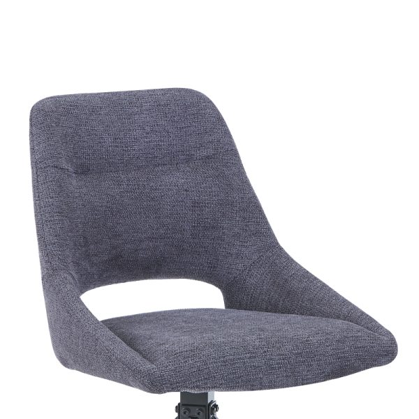 327 000032 4 10 Luciano I pakoworld swivel chair in anthracite fabric-metal leg black 52.5x54x85cmIndoor furniture > Chairs