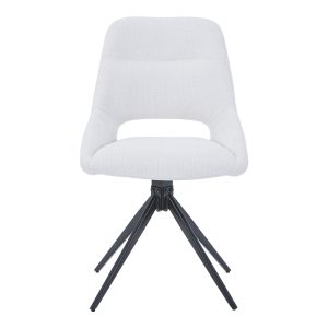 327 000033 2 8 Luciano I pakoworld swivel chair in beige fabric-metal leg black 52.5x54x85cmIndoor furniture > Chairs