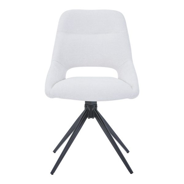 327 000033 2 8 Luciano I pakoworld swivel chair in beige fabric-metal leg black 52.5x54x85cmIndoor furniture > Chairs