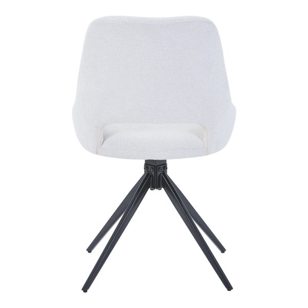 327 000033 3 8 Luciano I pakoworld swivel chair in beige fabric-metal leg black 52.5x54x85cmIndoor furniture > Chairs