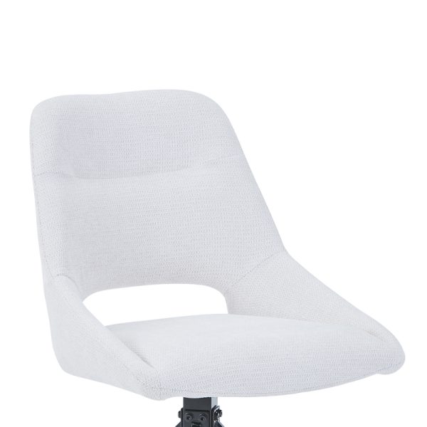 327 000033 4 8 Luciano I pakoworld swivel chair in beige fabric-metal leg black 52.5x54x85cmIndoor furniture > Chairs