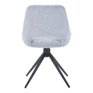 327 000035 3 8 Luciano I pakoworld swivel chair in grey fabric-metal leg black 52.5x54x85cmIndoor furniture > Chairs