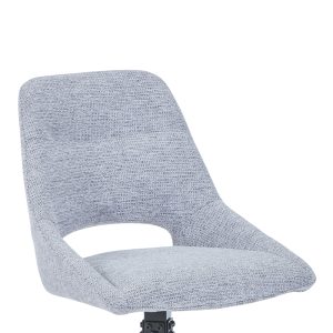 327 000035 4 8 Luciano I pakoworld swivel chair in grey fabric-metal leg black 52.5x54x85cmIndoor furniture > Chairs