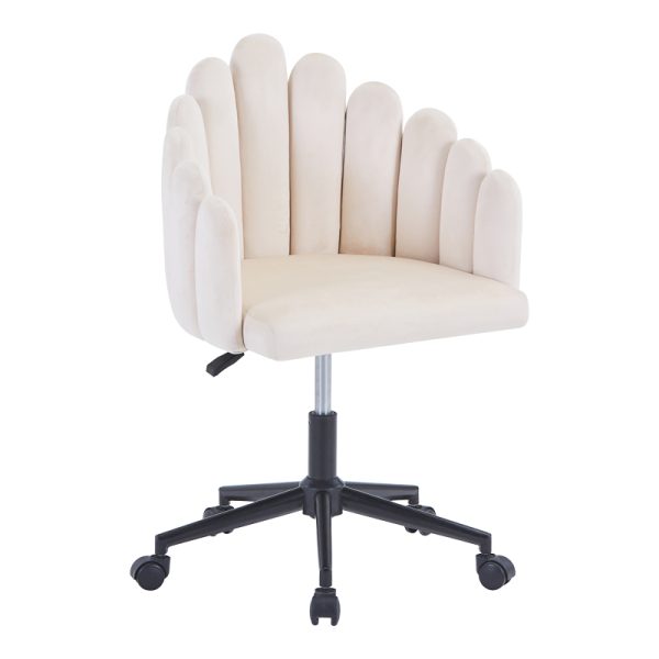 327 000039 9 Work chair Manole pakoworld cream velvet 57x50x77-87cmOffice furniture > Labor office chairs