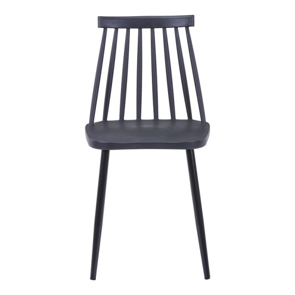 327 000041 2 7 Chair Aurora I pakoworld pp in black shade-black metallic leg 43x48x79cmIndoor furniture > Chairs