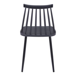 327 000041 3 7 Chair Aurora I pakoworld pp in black shade-black metallic leg 43x48x79cmIndoor furniture > Chairs