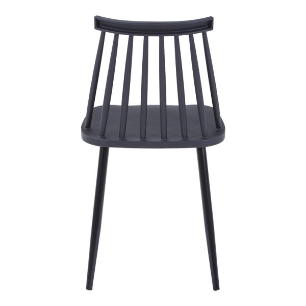 327 000041 3 7 Chair Aurora I pakoworld pp in black shade-black metallic leg 43x48x79cmIndoor furniture > Chairs