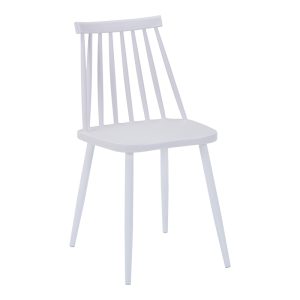 327 000042 5 Chair Aurora I pakoworld pp in white shade-white metallic leg 43x48x79cmIndoor furniture > Chairs