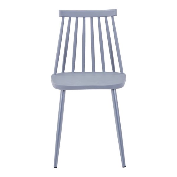 327 000043 2 2 Chair Aurora I pakoworld pp in grey shade-grey metallic leg 43x48x79cmIndoor furniture > Chairs