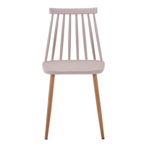 327 000044 2 4 Chair Aurora I pakoworld pp in brown shade-natural metallic leg 43x48x79cmIndoor furniture > Chairs