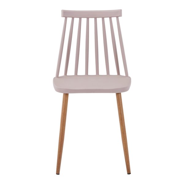 327 000044 2 4 Chair Aurora I pakoworld pp in brown shade-natural metallic leg 43x48x79cmIndoor furniture > Chairs