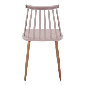 327 000044 3 4 Chair Aurora I pakoworld pp in brown shade-natural metallic leg 43x48x79cmIndoor furniture > Chairs