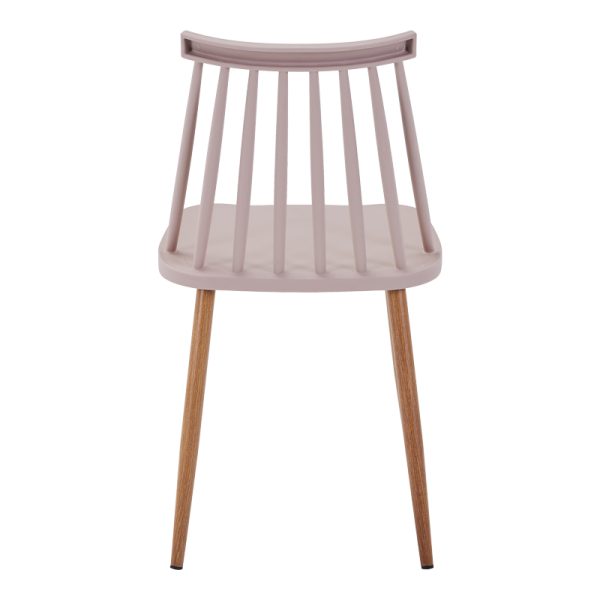 327 000044 3 4 Chair Aurora I pakoworld pp in brown shade-natural metallic leg 43x48x79cmIndoor furniture > Chairs