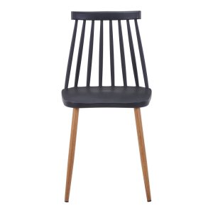 327 000045 2 7 Chair Aurora I pakoworld pp in black shade-natural metallic leg 43x48x79cmIndoor furniture > Chairs