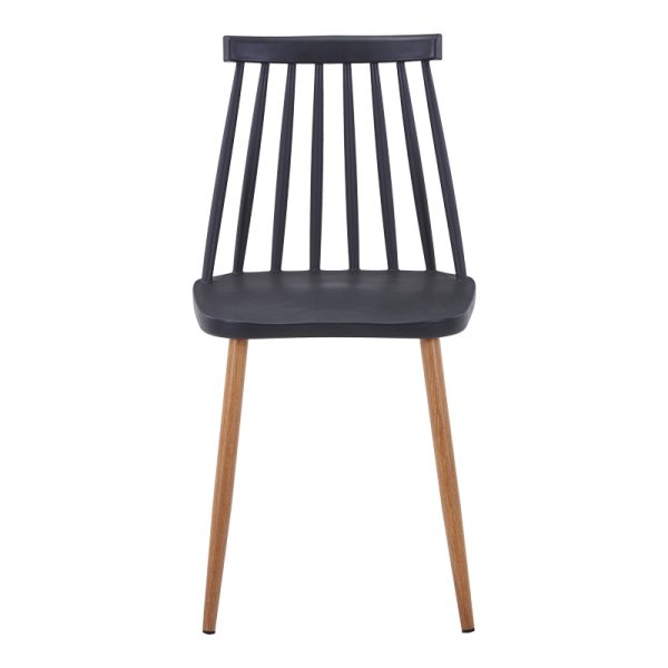 327 000045 2 7 Chair Aurora I pakoworld pp in black shade-natural metallic leg 43x48x79cmIndoor furniture > Chairs