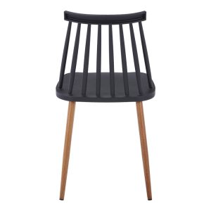 327 000045 3 7 Chair Aurora I pakoworld pp in black shade-natural metallic leg 43x48x79cmIndoor furniture > Chairs