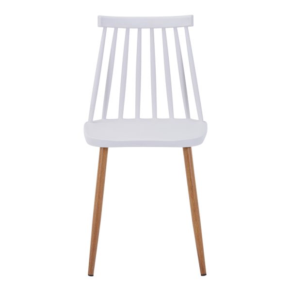 327 000046 2 8 Chair Aurora I pakoworld pp in white shade-natural metallic leg 43x48x79cmIndoor furniture > Chairs