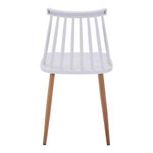 327 000046 3 8 Chair Aurora I pakoworld pp in white shade-natural metallic leg 43x48x79cmIndoor furniture > Chairs
