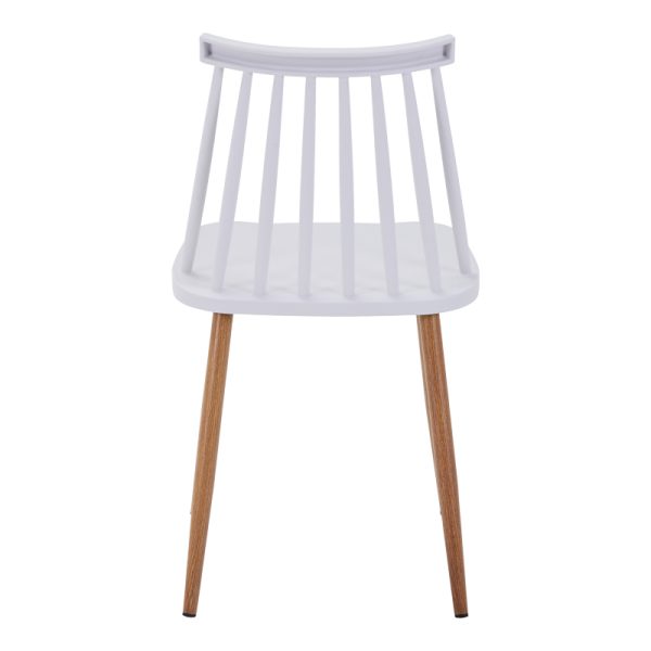 327 000046 3 8 Chair Aurora I pakoworld pp in white shade-natural metallic leg 43x48x79cmIndoor furniture > Chairs