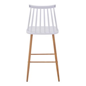 327 000047 3 8 Bar stool Aurora I pakoworld pp in white shade - natural metal leg 42x47x99cmIndoor furniture > Bar stools
