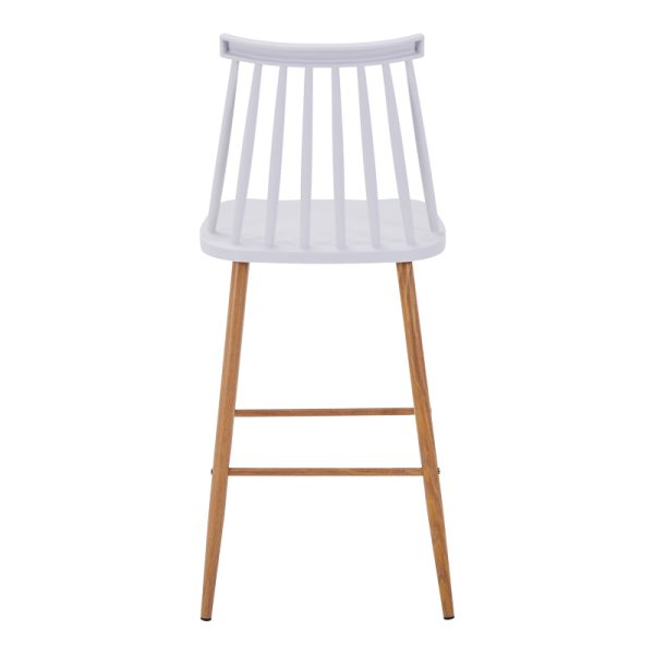 327 000047 3 8 Bar stool Aurora I pakoworld pp in white shade - natural metal leg 42x47x99cmIndoor furniture > Bar stools