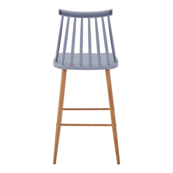 327 000049 3 2 Bar stool Aurora I pakoworld pp in grey shade - natural metal leg 42x47x99cmIndoor furniture > Bar stools