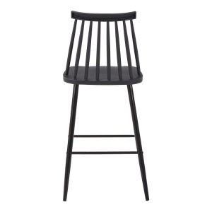 327 000050 3 2 Bar stool Aurora I pakoworld pp in black shade - blackl metal leg 42x47x99cmIndoor furniture > Bar stools