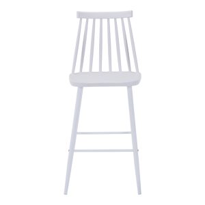 327 000051 2 2 Bar stool Aurora I pakoworld pp in white shade - white metal leg 42x47x99cmIndoor furniture > Bar stools