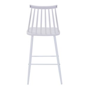 327 000051 3 2 Bar stool Aurora I pakoworld pp in white shade - white metal leg 42x47x99cmIndoor furniture > Bar stools