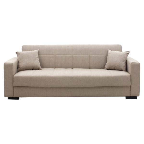 328 000008 2 11 Vox pakoworld three-seater sofa-bed with storage cream fabric 214x82x83cmIndoor furniture > Sofas-bed