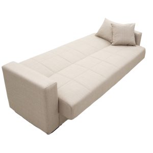 328 000008 3 11 Vox pakoworld three-seater sofa-bed with storage cream fabric 214x82x83cmIndoor furniture > Sofas-bed