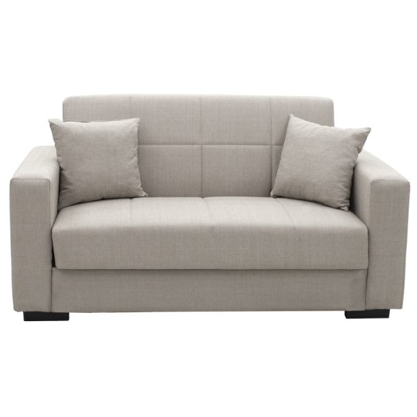 328 000013 2 6 Sofa-bed with storage two-seater Vox pakoworld light gray fabric 154x82x83cmIndoor furniture > Sofas-bed