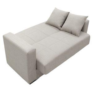 328 000013 3 6 Sofa-bed with storage two-seater Vox pakoworld light gray fabric 154x82x83cmIndoor furniture > Sofas-bed