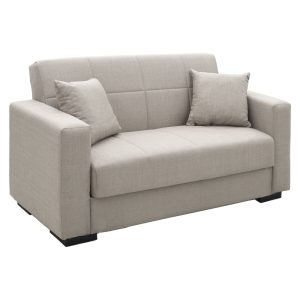 328 000013 9 Sofa-bed with storage two-seater Vox pakoworld light gray fabric 154x82x83cmIndoor furniture > Sofas-bed