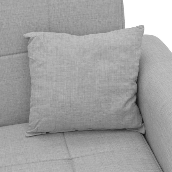 328 000017 4 8 Lincoln three-seater sofa-bed with storage space pakoworld light gray fabric 225x75x85cmIndoor furniture > Sofas-bed