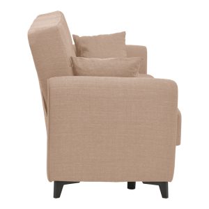 328 000019 2 3 Sofa-bed with storage two-seater Lincoln pakoworld beige fabric 165x75x85cmIndoor furniture > Sofas-bed