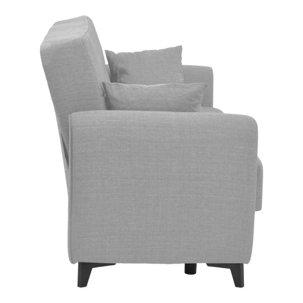 328 000020 2 2 Sofa-bed with storage two-seater Lincoln pakoworld light gray fabric 165x75x85cmIndoor furniture > Sofas-bed