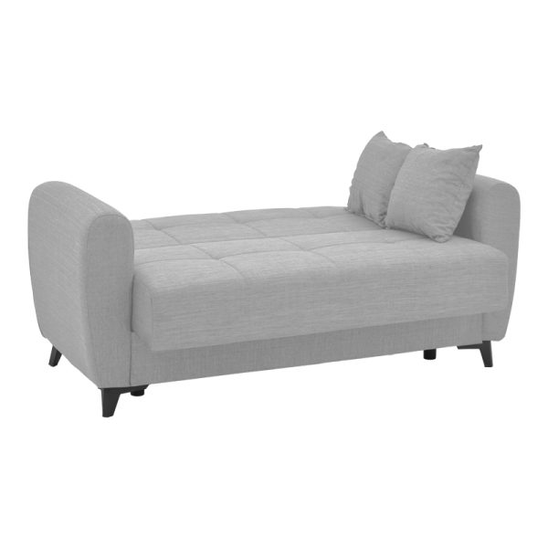 328 000020 3 2 Sofa-bed with storage two-seater Lincoln pakoworld light gray fabric 165x75x85cmIndoor furniture > Sofas-bed