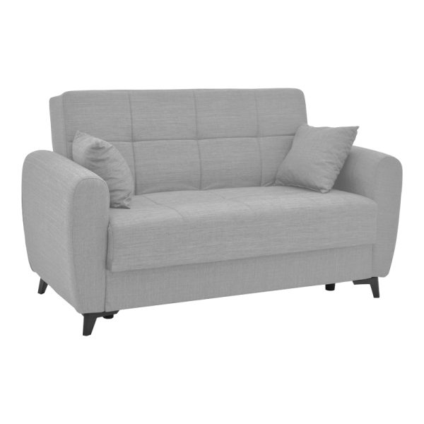 328 000020 5 Sofa-bed with storage two-seater Lincoln pakoworld light gray fabric 165x75x85cmIndoor furniture > Sofas-bed