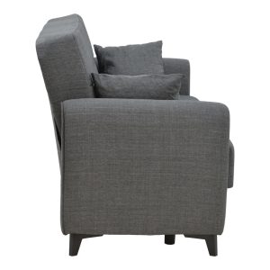 328 000021 2 4 Sofa-bed with storage two-seater Lincoln pakoworld charcoal fabric 165x75x85cmIndoor furniture > Sofas-bed
